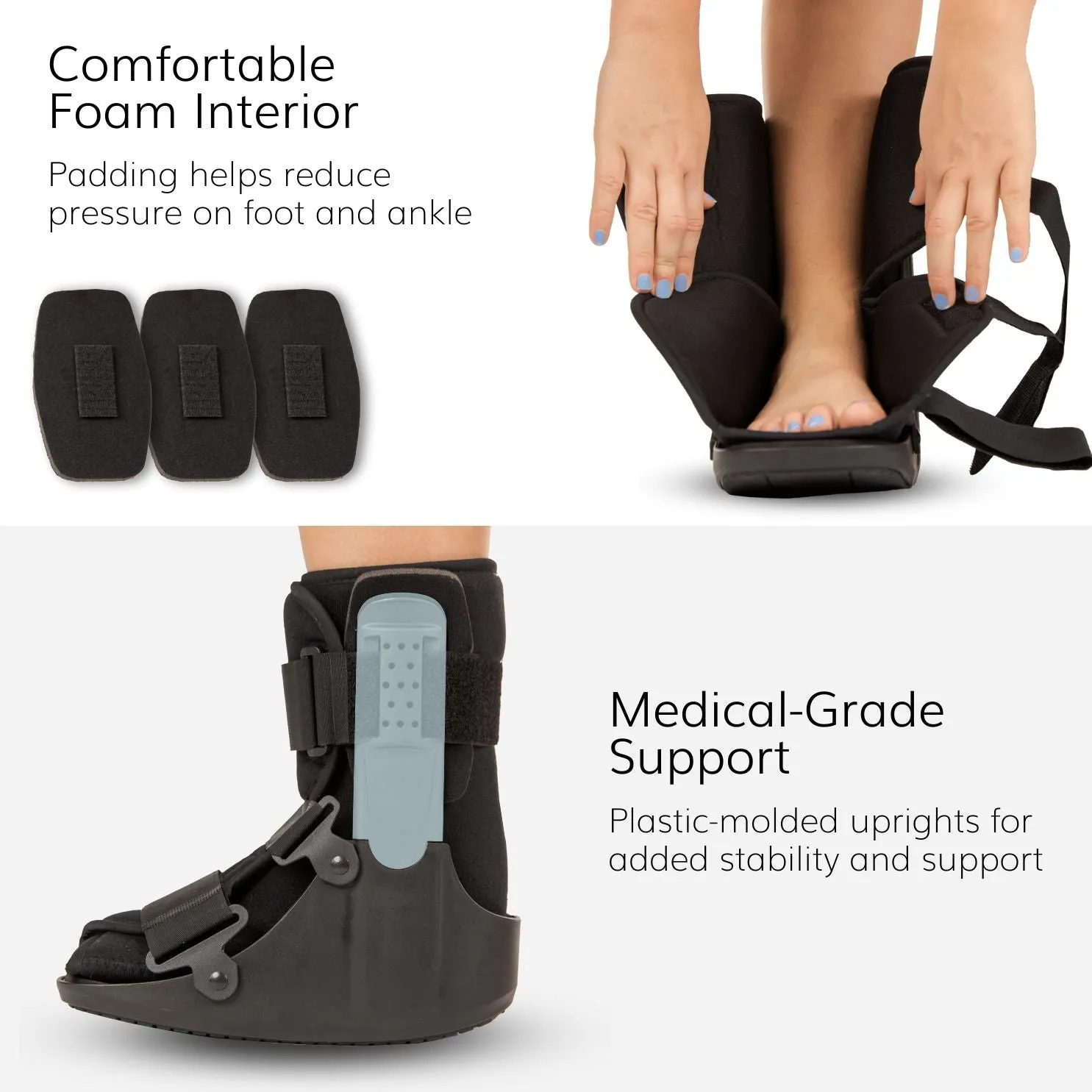 Short Walking Boot | Orthopedic Broken Toe Brace for Fast Recovery from Fractures and Foot Injuries - FINAL SALE