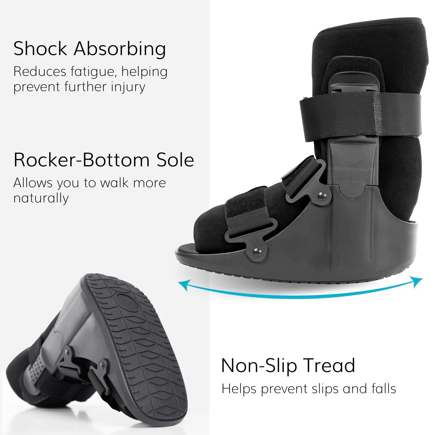 Short Walking Boot | Orthopedic Broken Toe Brace for Fast Recovery from Fractures and Foot Injuries - FINAL SALE