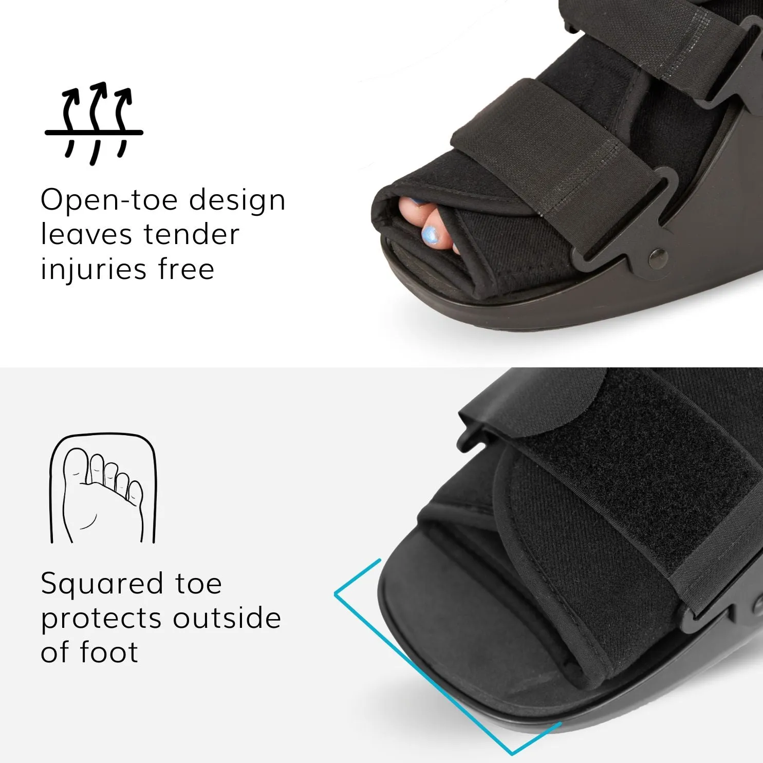 Short Walking Boot | Orthopedic Broken Toe Brace for Fast Recovery from Fractures and Foot Injuries - FINAL SALE