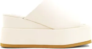 Shu Shop Womens Karlie Platform Casual Sandals Casual High Heel 3" & Up - White