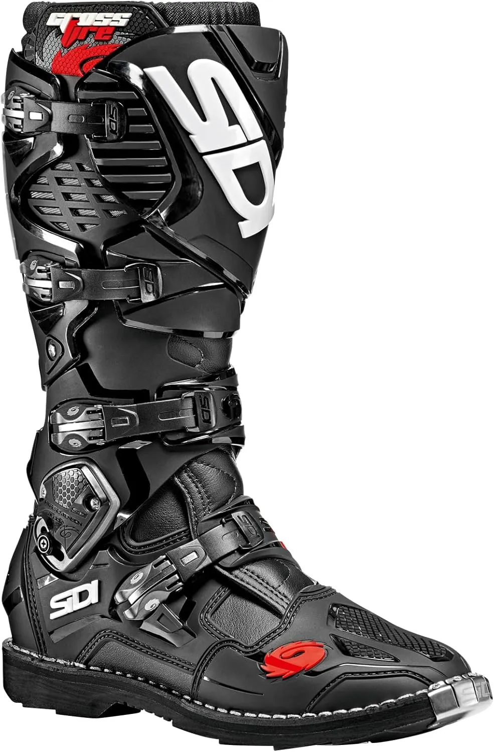 SiDI | Offroad Motorcycle Boots, Professional Motocross Boots for Men CROSSFIRE 3, Adjustable and Replaceable Buckles, Flex System, Hyper Extension Block