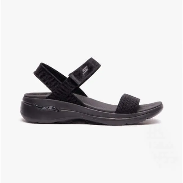 Skechers 140264/BBK GO WALK ARCH FIT SANDAL-POLISHED Womens Sandals Black