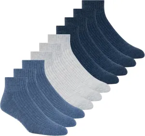 Skechers Men's 10 Pack Cushioned Quarter Crew Socks