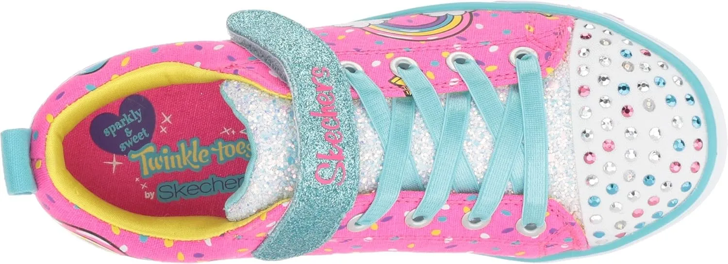 Skechers Unisex-Child Twinkle Toes Sparkle Lite-Unicorn Craze Sneaker