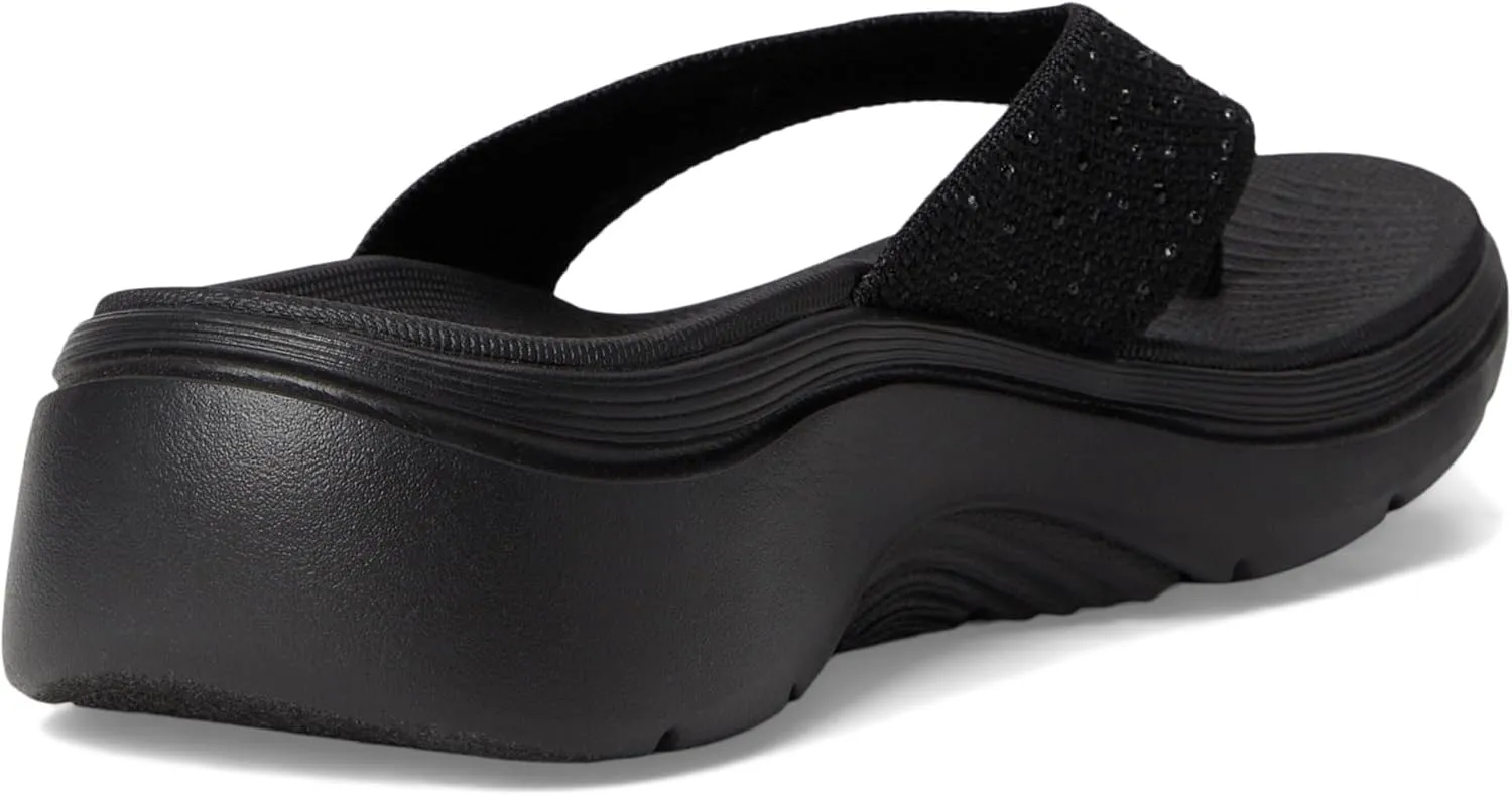 SKECHERS Women's Arch Fit 2.0 3-pt Rhinestone Sandal Flip-Flop