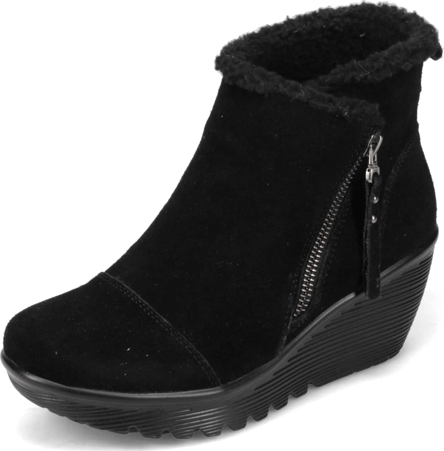 Skechers Women's Parallel Zip Up Wedge Casual Comfort Ankle Boot