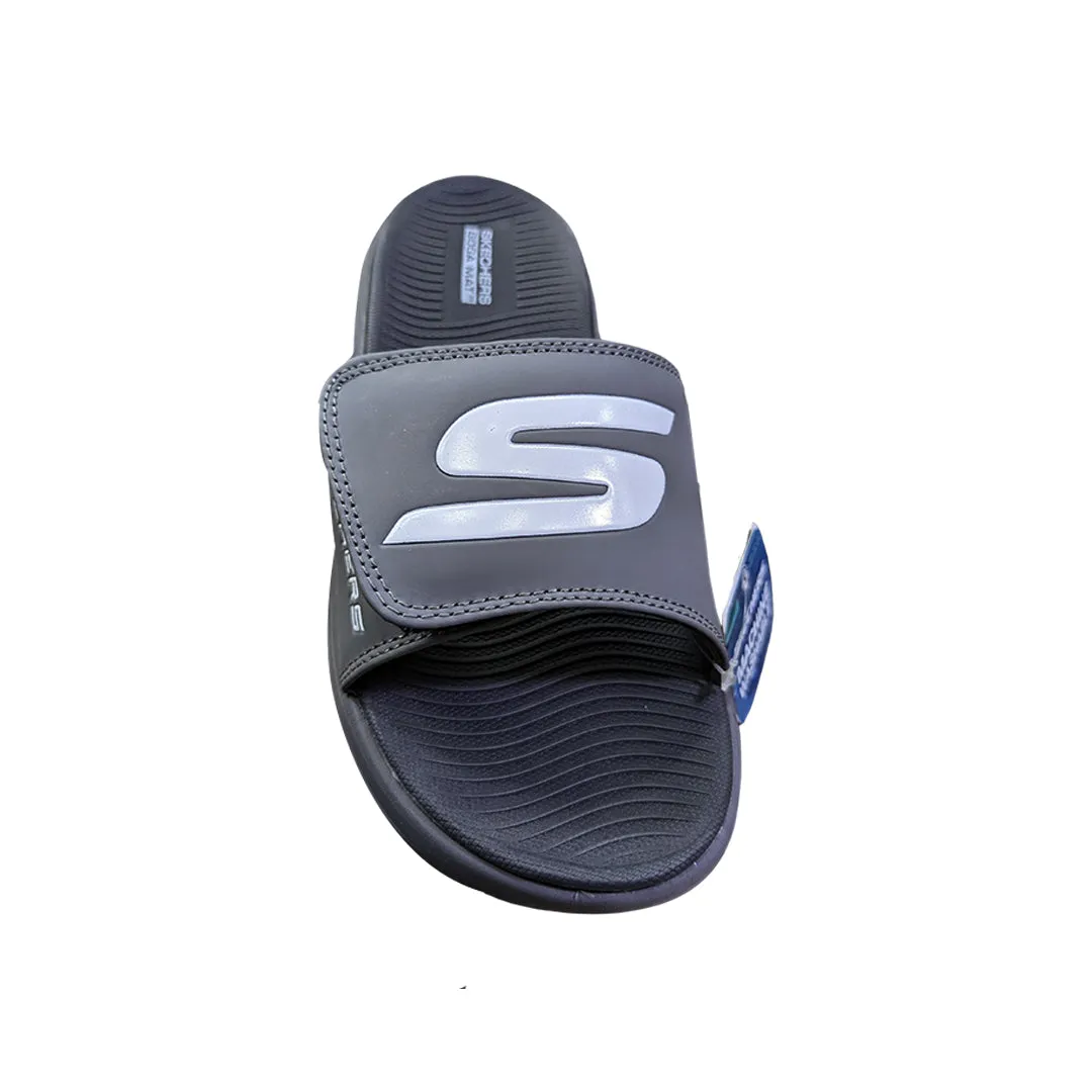 Sketch Max Cushion Slide Grey – Unisex Orthopedic Comfort