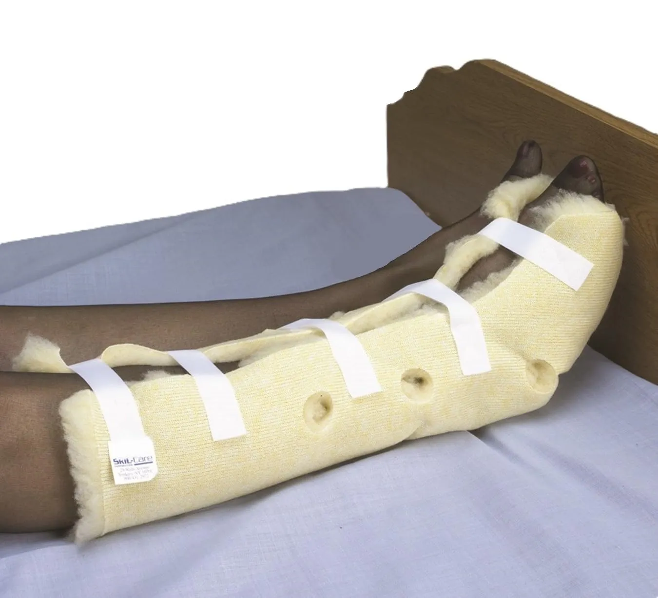 Skil-Care Soft Boot - Universal Synthetic Sheepskin Heel Protector, 15" Length for Calf Support, Pressure Relief with Ventilation, 503160