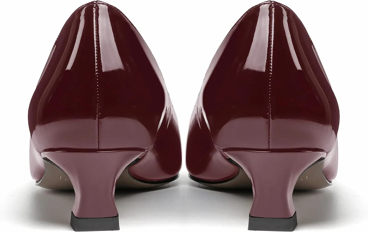 SKYSTERRY Women's Patent Slip On Square Toe Office Casual Spool Low Heel Pumps Shoes 1.5 Inch
