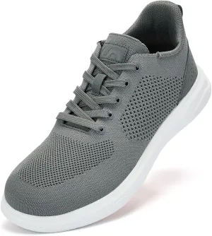Slow Man Wide Toe Box Shoes for Men - Casual Dress Sneakers Comfortable Cushioned Business Office Non Slip Breathable Mesh Oxford Walking Shoe for Wide Feet