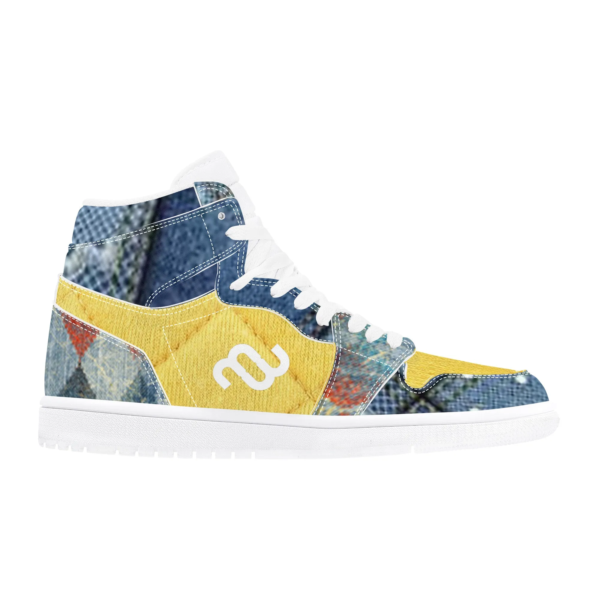 Smooth transaction denim High Top Sneaker Bulk pricing Money Bushae Leather Synthetic D17