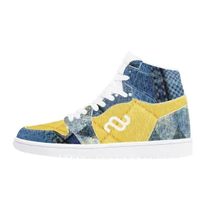 Smooth transaction denim High Top Sneaker Bulk pricing Money Bushae Leather Synthetic D17