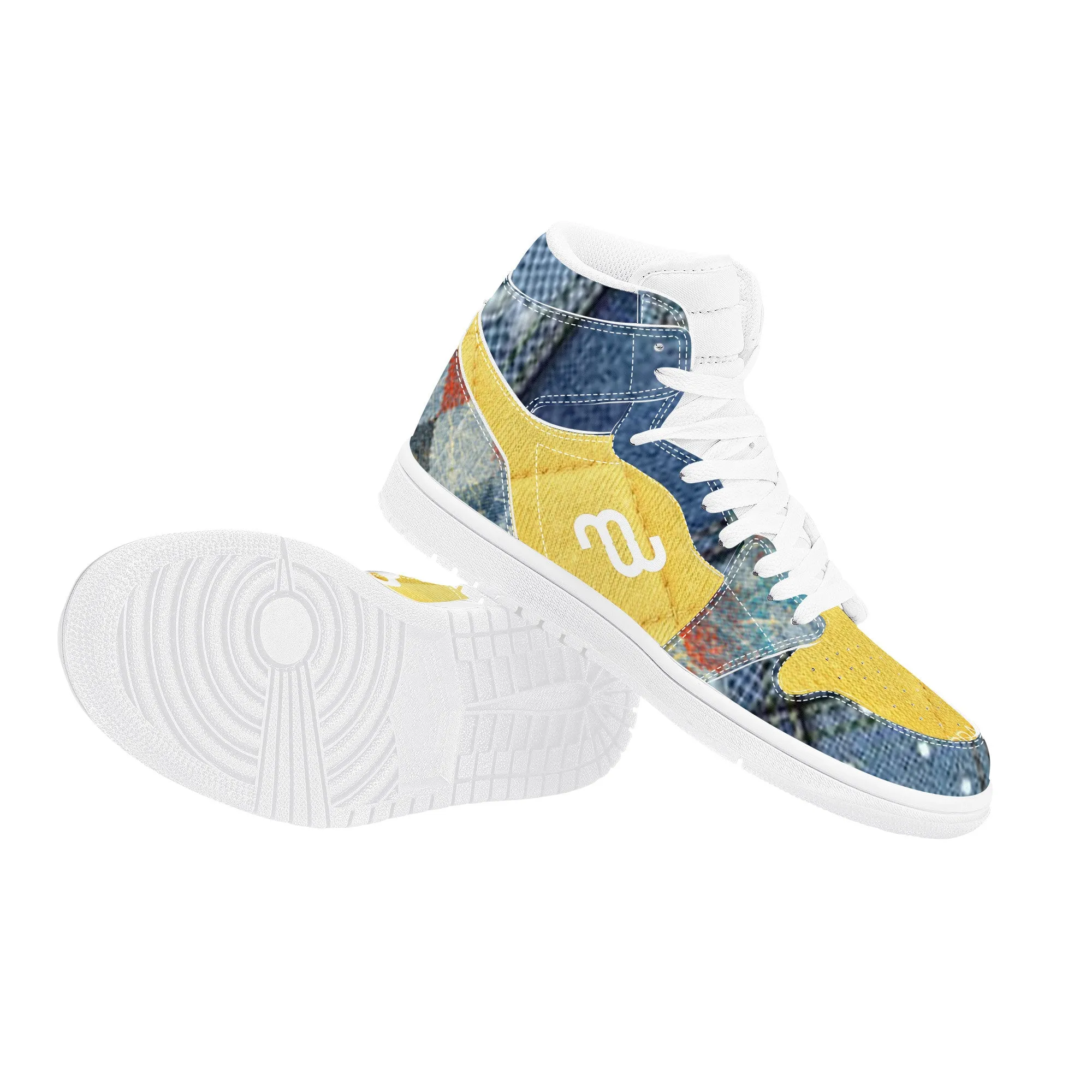 Smooth transaction denim High Top Sneaker Bulk pricing Money Bushae Leather Synthetic D17