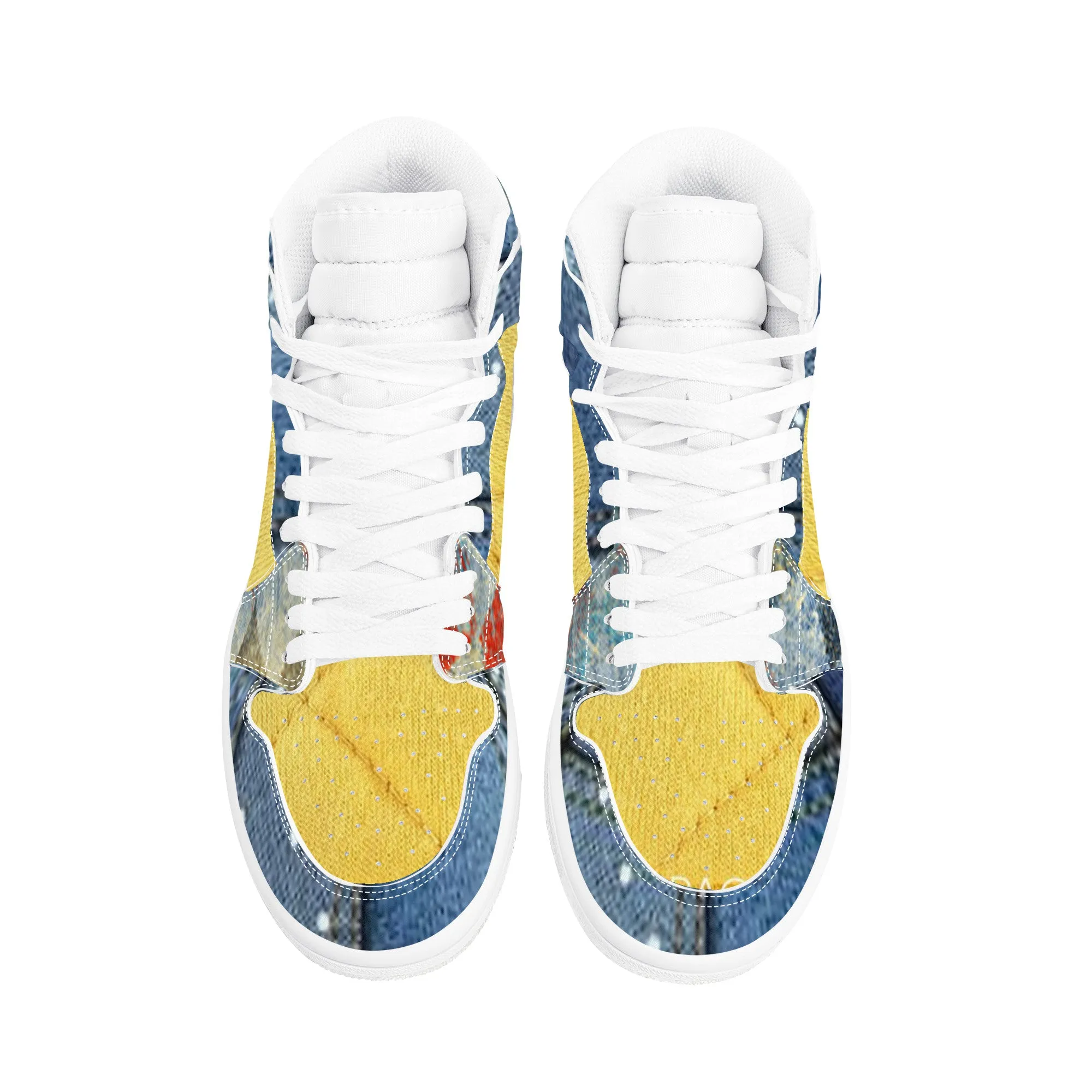 Smooth transaction denim High Top Sneaker Bulk pricing Money Bushae Leather Synthetic D17