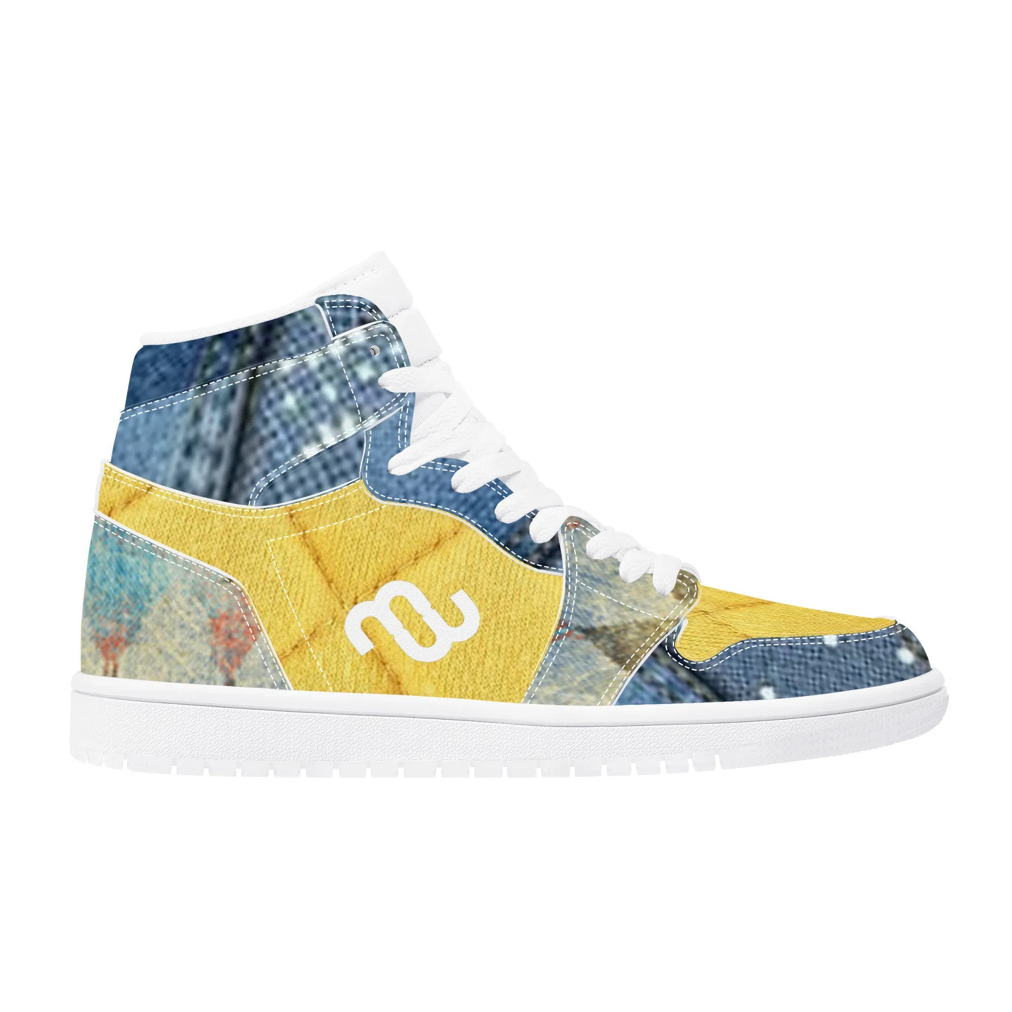 Smooth transaction denim High Top Sneaker Bulk pricing Money Bushae Leather Synthetic D17