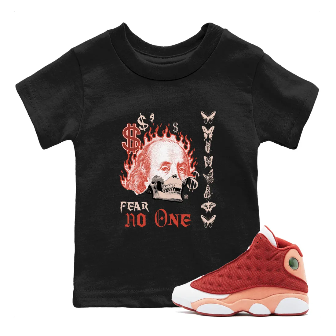 SNRT Red 13 Fear Digital Dune No Jordan Kids Tees - Air Buy-more-save-more One Sneaker