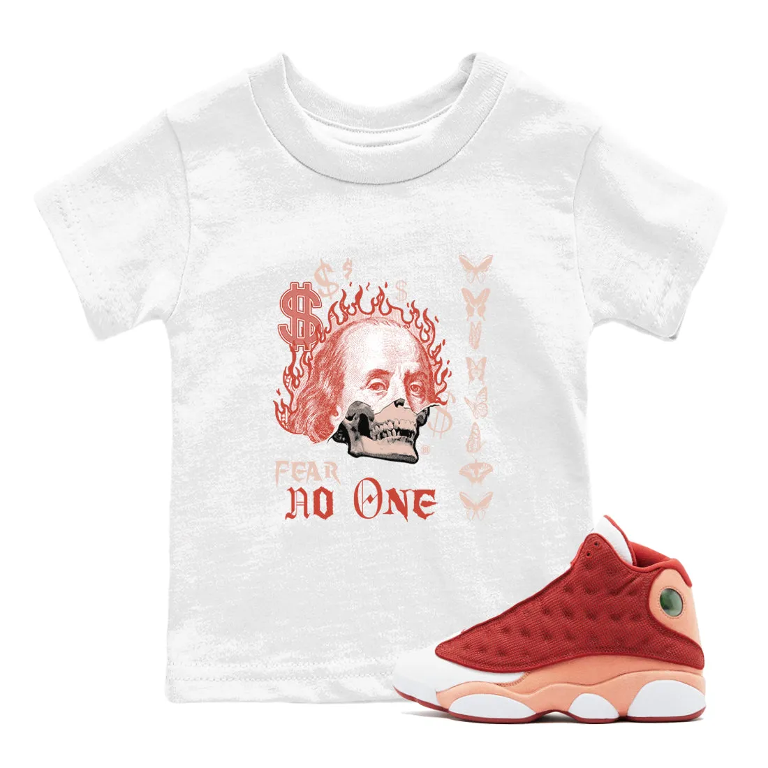 SNRT Red 13 Fear Digital Dune No Jordan Kids Tees - Air Buy-more-save-more One Sneaker