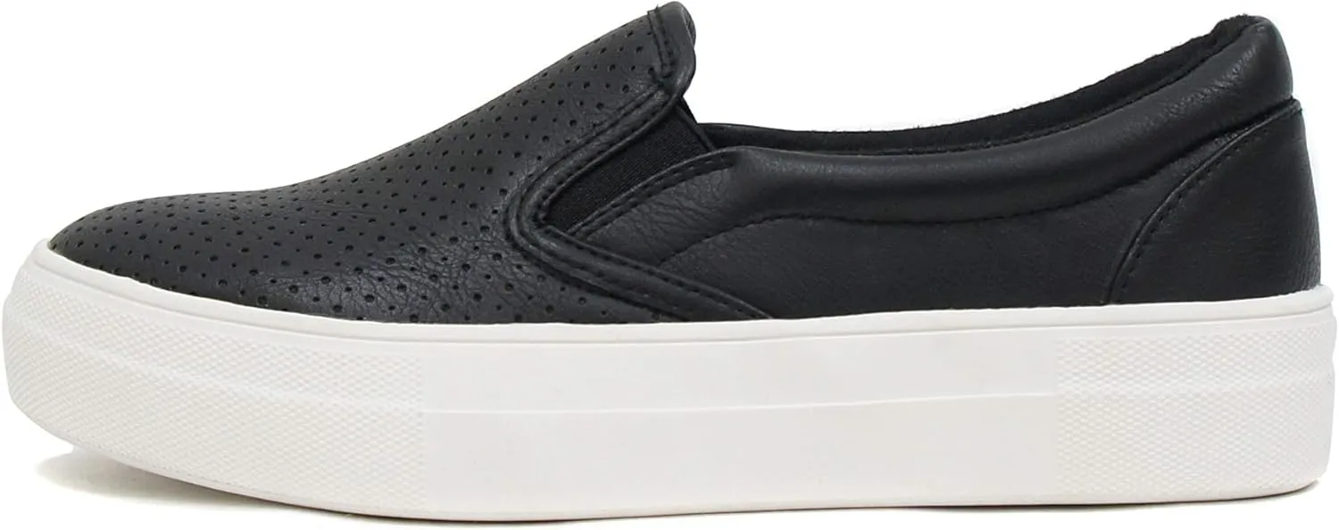 Soda Croft ~ Slip On Perforated Double Layer Foam Padded Cushion Sock Fashion Sneakers