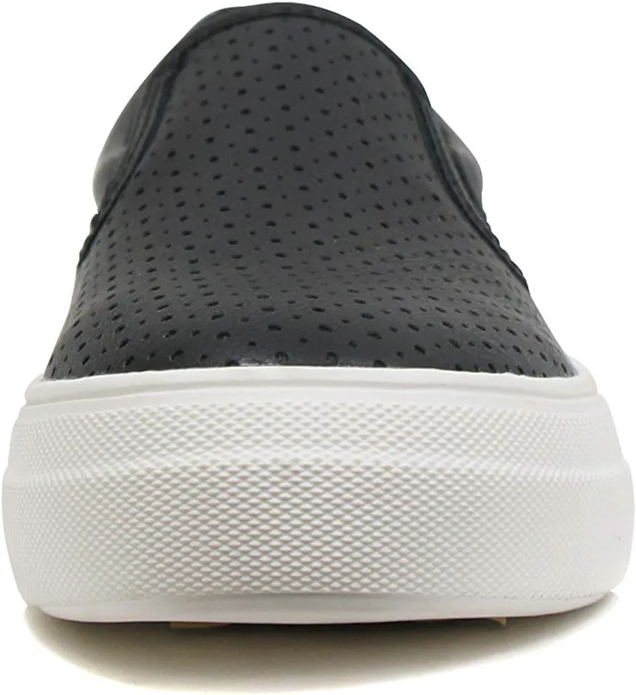 Soda Croft ~ Slip On Perforated Double Layer Foam Padded Cushion Sock Fashion Sneakers