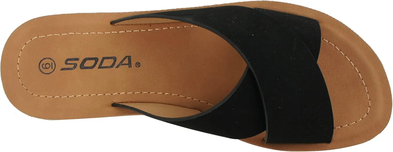 Soda Women's Casual Slip On Sandals