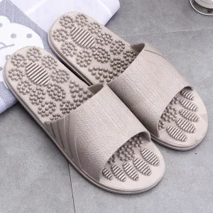 Sonze Promote Blood Circulation Slippers,Healthy Reflexology Sandals,Summer Massage Home Slippers, Couple Bathroom Slippers,Ash,44-45