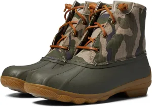 Sperry Womens Syren Gulf Camo Duck Casual Boots Ankle Low Heel 1-2" - Green - Size 7.5 M