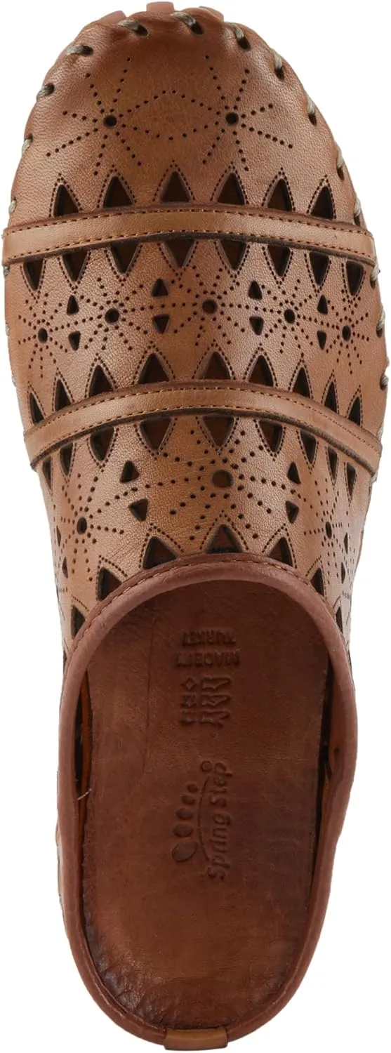 Spring Step Fusalide Slip-On Shoes for Womens - Comfortable Slip-On Shoes with Rubber Outsole - Casual Leather Clogs for Women