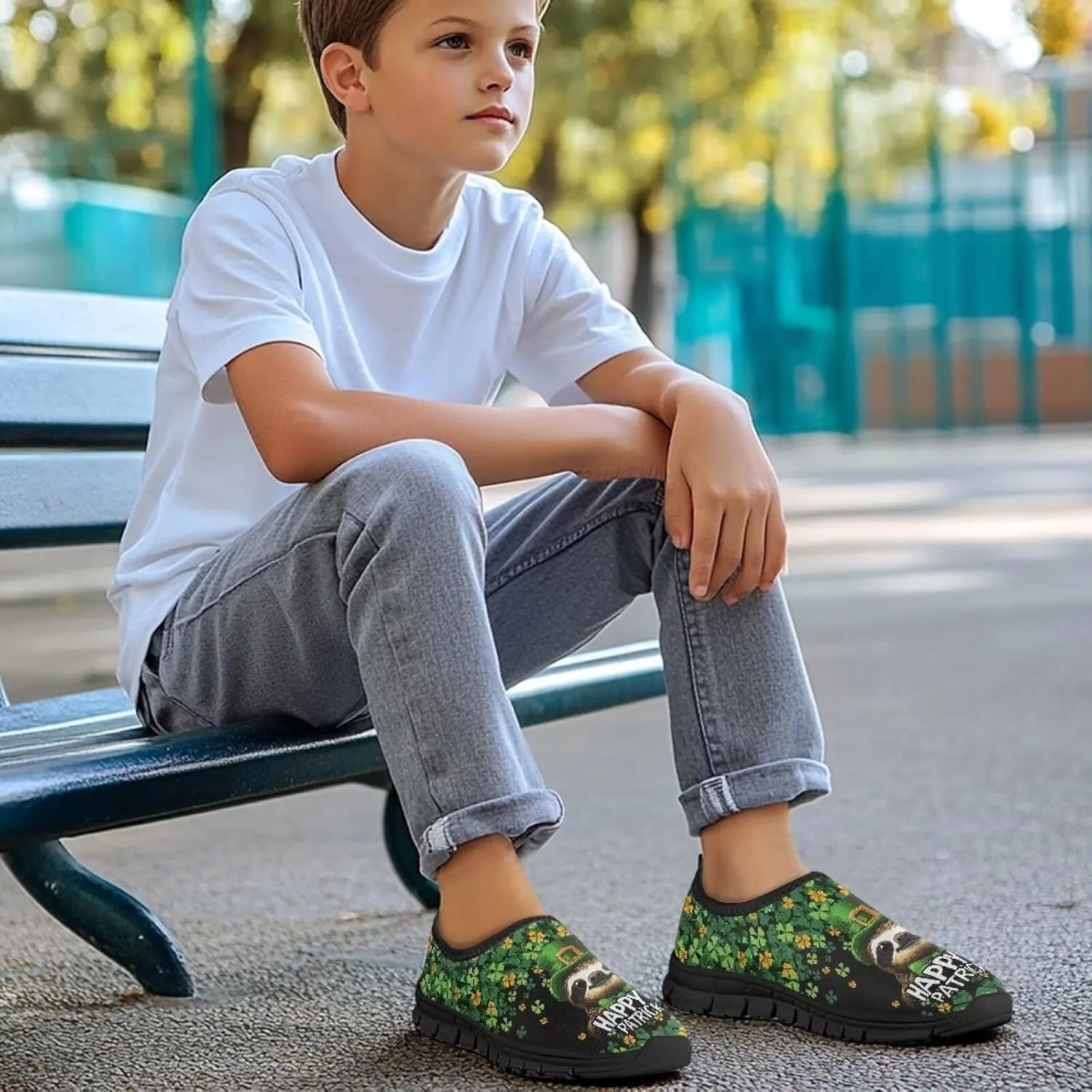 St. Patrick's Day Shoes Boys Slip On Tennis Shoes Kids Running Shoes