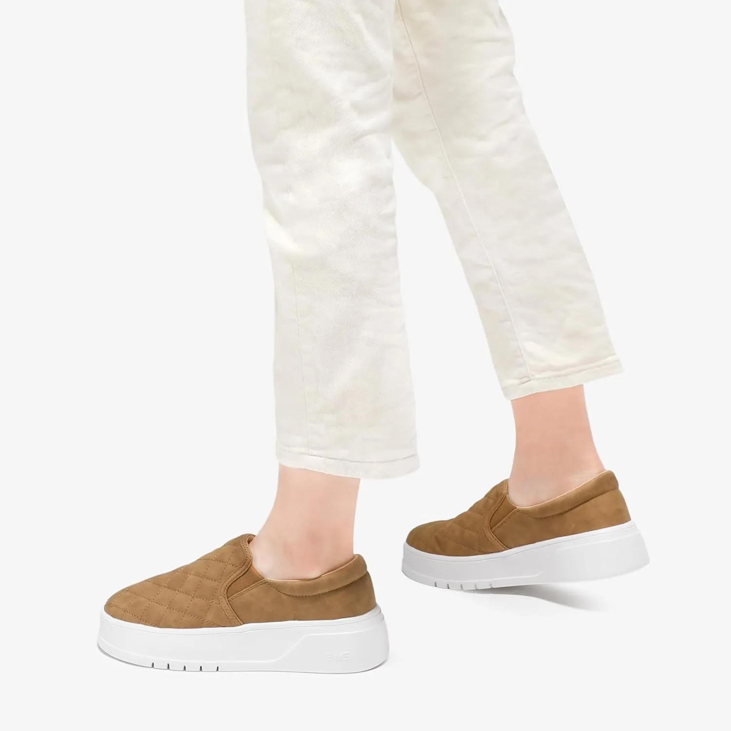 STQ Womens Platform Sneakers Slip On Business Casual Shoes Quilted Fall Loafers Comfortable Lightweight