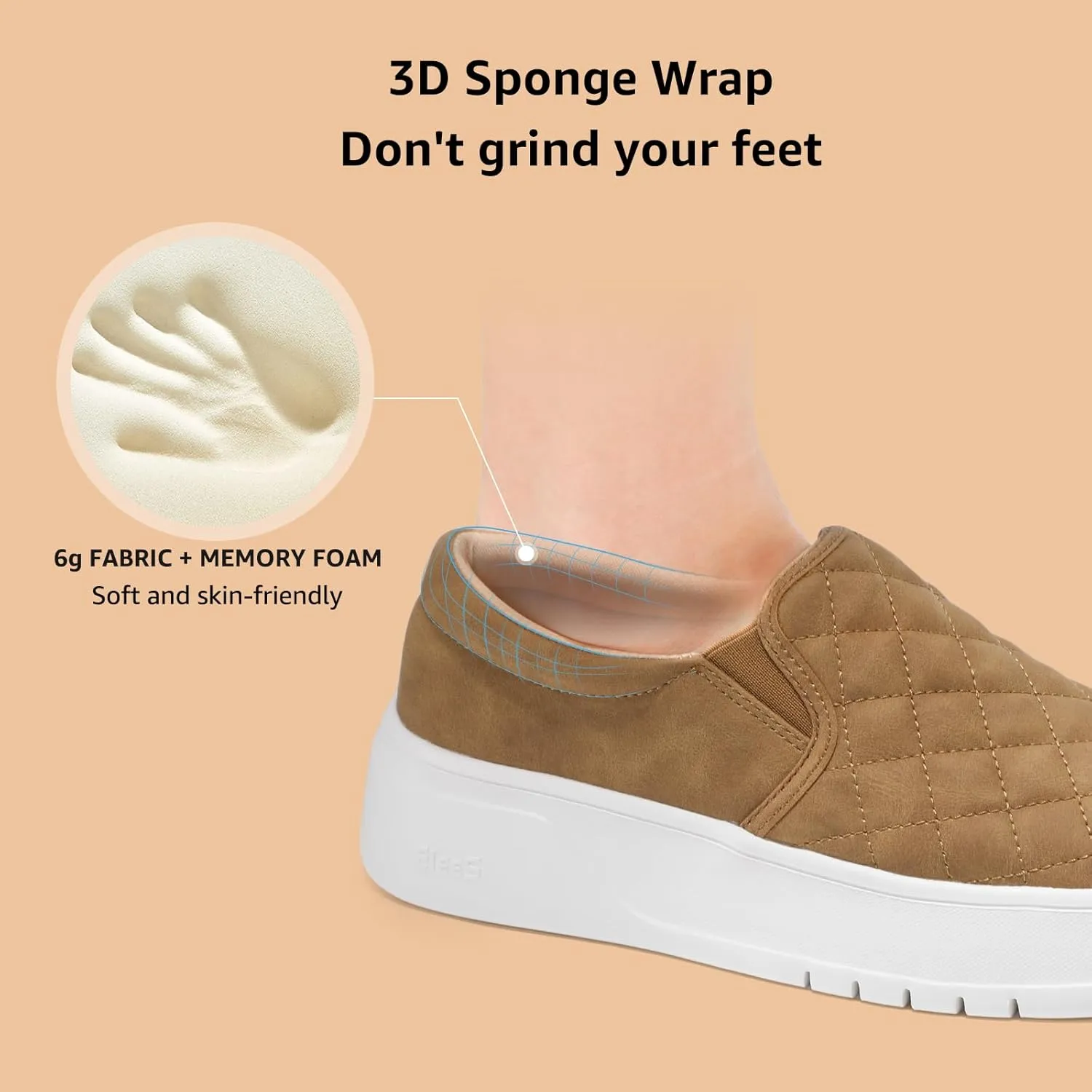 STQ Womens Platform Sneakers Slip On Business Casual Shoes Quilted Fall Loafers Comfortable Lightweight