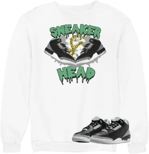 Sweatshirt To Match Jordan 3 Green Glow Sneakers, Men's Graphic Sweatshirts