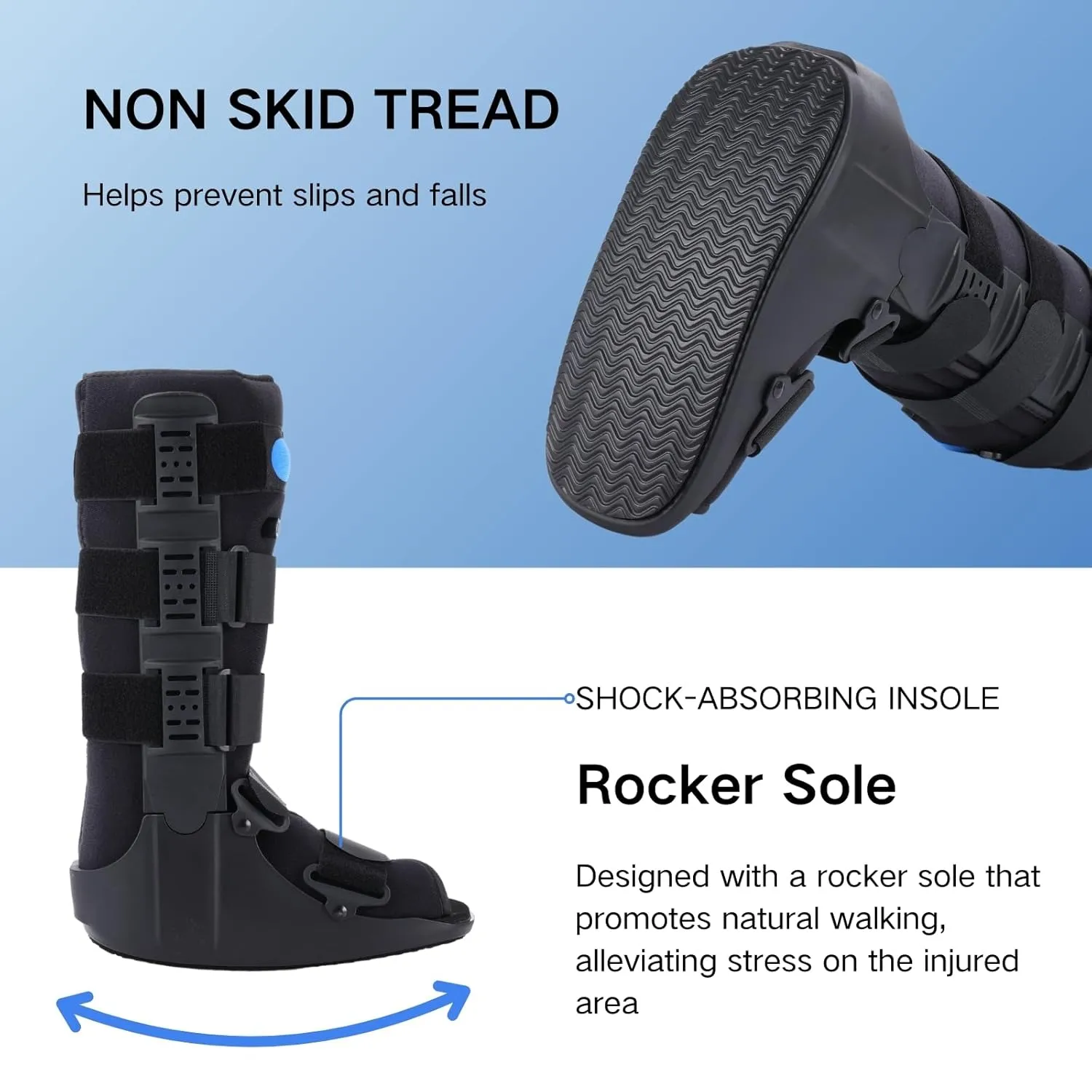 Tall Air Cam Fracture Boot Orthopedic Walking Boot Medical Inflatable Walker Boot for Broken Foot, Sprained Ankle and Post Surgery (Medium)