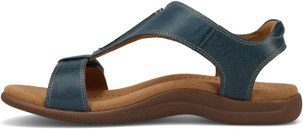 Taos The Show Premium Leather Women's Sandal - Experience Everyday Style, Comfort, Arch Support, Cooling Gel Padding and an Adjustable Fit for Exceptional Walking Comfort