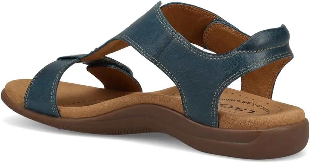 Taos The Show Premium Leather Women's Sandal - Experience Everyday Style, Comfort, Arch Support, Cooling Gel Padding and an Adjustable Fit for Exceptional Walking Comfort