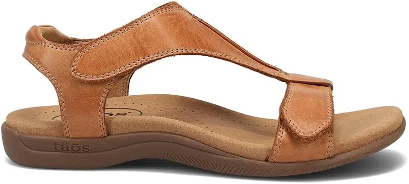Taos The Show Premium Leather Women's Sandal - Experience Everyday Style, Comfort, Arch Support, Cooling Gel Padding and an Adjustable Fit for Exceptional Walking Comfort