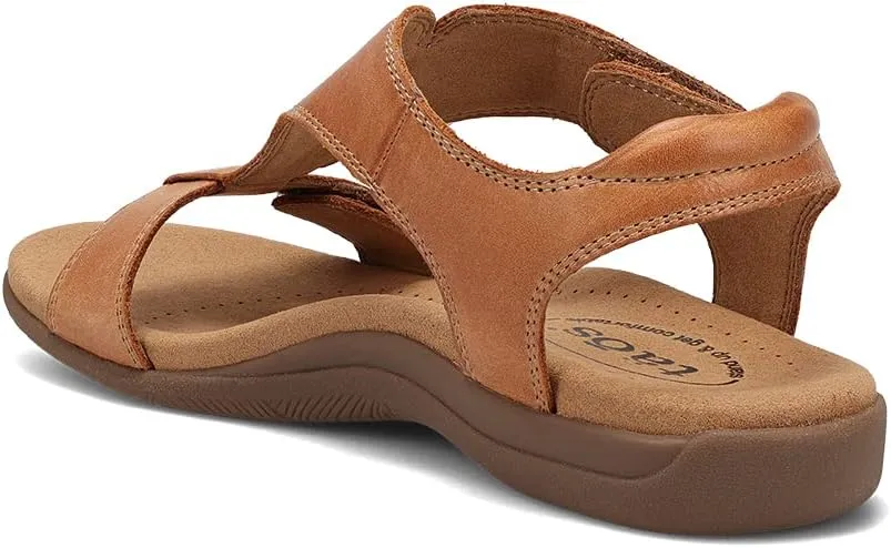 Taos The Show Premium Leather Women's Sandal - Experience Everyday Style, Comfort, Arch Support, Cooling Gel Padding and an Adjustable Fit for Exceptional Walking Comfort