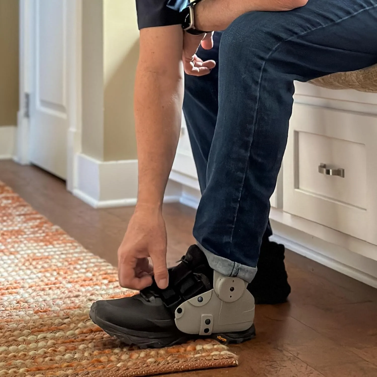 TayCo Over-the-Shoe RecoverX Ankle Brace, Alternative to Walking Boot and other AFOs, Adjustable External Ankle Support Brace, Unisex, Comfortable, Stable, Improve Gait and Balance (Large, Right)