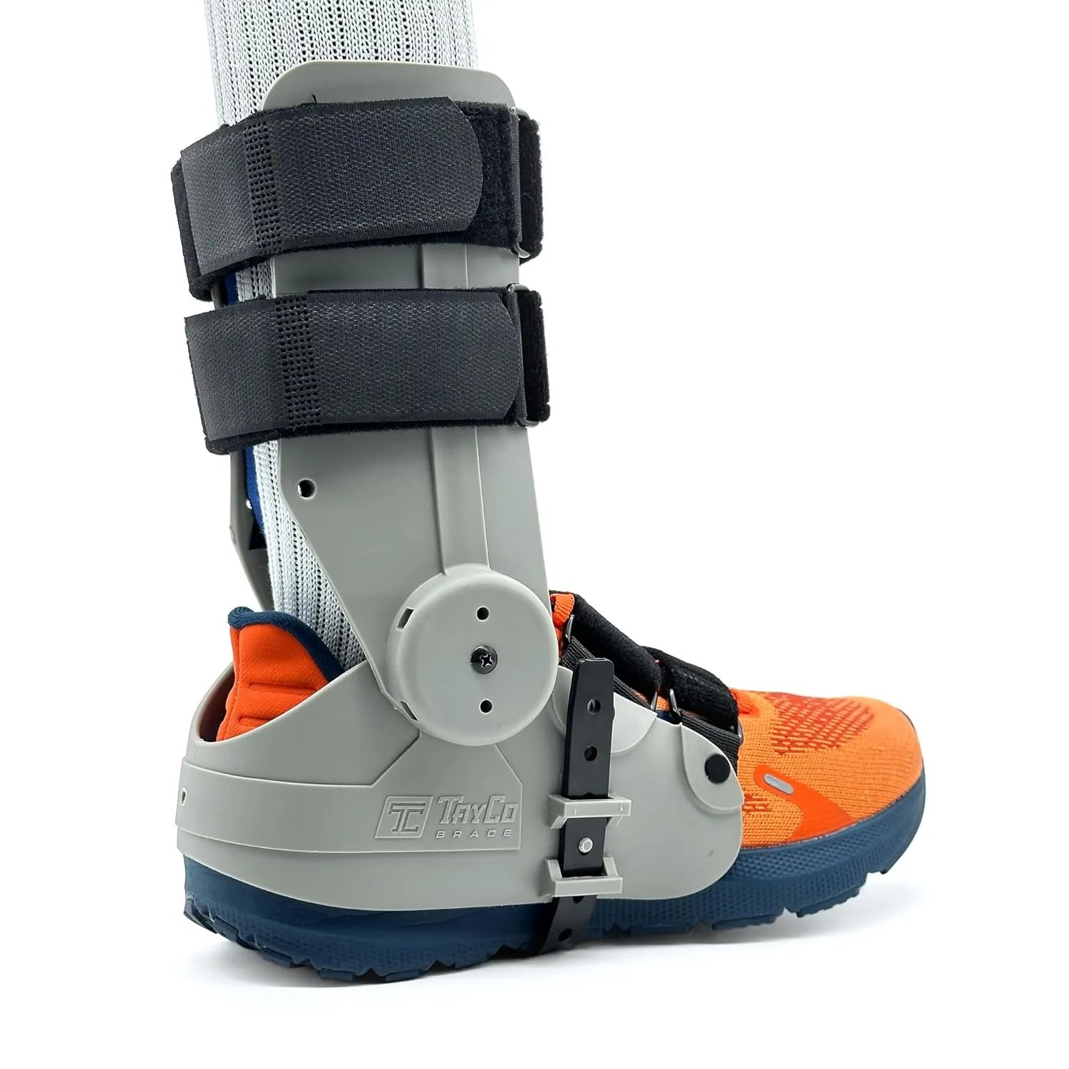 TayCo Over-the-Shoe RecoverX Ankle Brace, Alternative to Walking Boot and other AFOs, Adjustable External Ankle Support Brace, Unisex, Comfortable, Stable, Improve Gait and Balance (Large, Right)