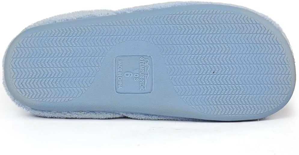 Tempur-Pedic Womens Windsock Scuff Casual Slippers Casual - Black