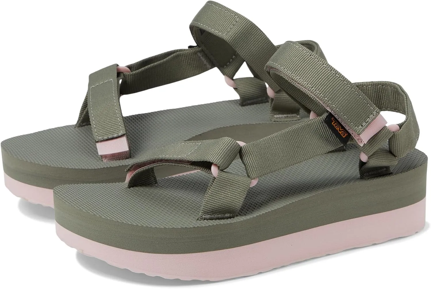 Teva Women's Flatform Universal Sport Sandal, Olive/Whisper, 7