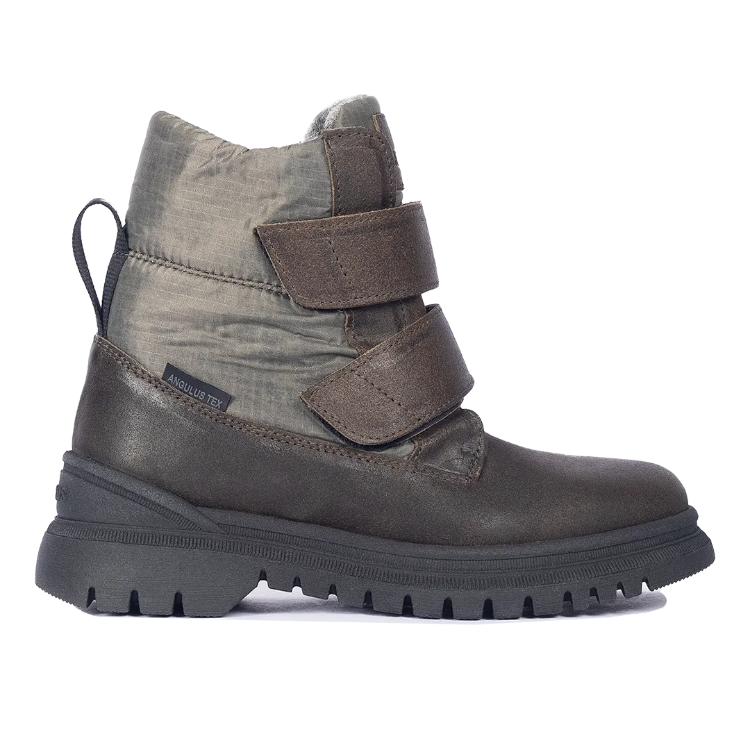 TEX-lace-up boot with logo strap and velcro