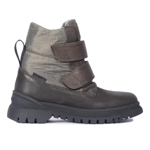 TEX-lace-up boot with logo strap and velcro