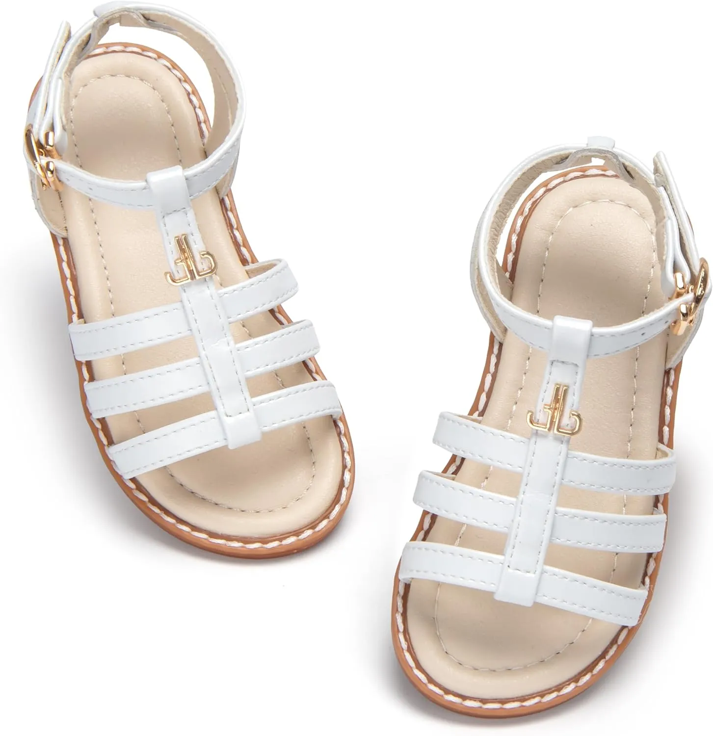THEE BRON Toddler Girls Breathable Gladiator Sandals - Summer Casual Shoes with Cushioned Sole