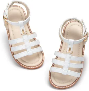THEE BRON Toddler Girls Breathable Gladiator Sandals - Summer Casual Shoes with Cushioned Sole