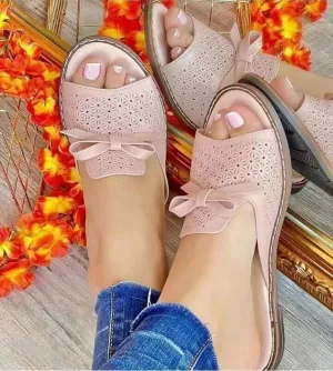 Therapeutic Massage Slippers,Acupressure Foot Massager,Fashion Flat Sandals, Large Size Non-Slip Sandals,Pink,38