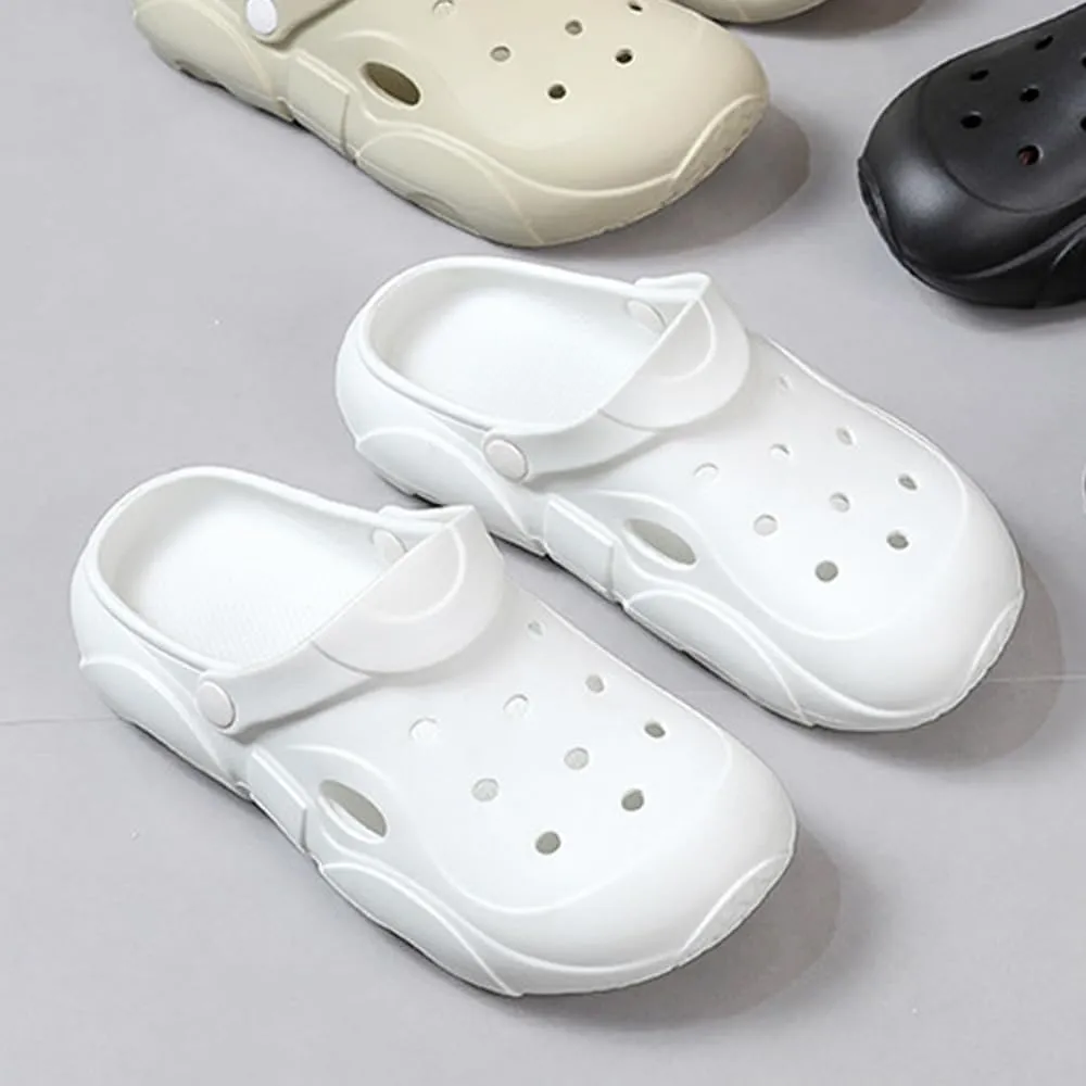 Thick Sole Garden Clogs for Women and Men, Ultra Resilient Summer Sandals, Arch Support Comfy Non-Slip Waterproof Casual Shoes, Slip-on Slides Outdoor Beach Slippers Unisex Adult Closed Toe Mules