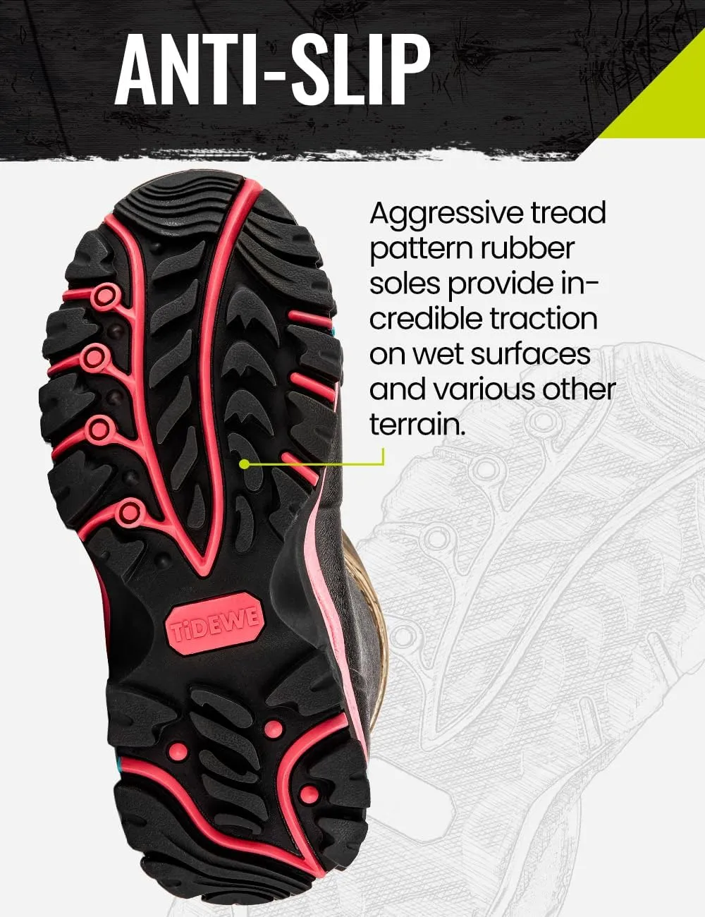 TIDEWE Hunting Boot for Women, Insulated Waterproof Sturdy Women's Hunting Boot, 6mm Neoprene and Rubber Outdoor Boot Next Camo G2