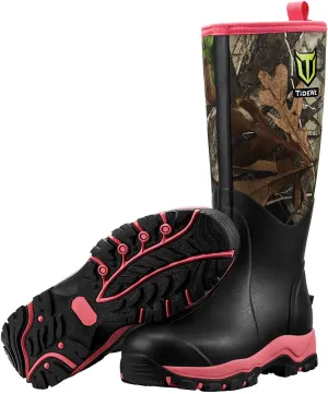 TIDEWE Hunting Boot for Women, Insulated Waterproof Sturdy Women's Hunting Boot, 6mm Neoprene and Rubber Outdoor Boot Next Camo G2