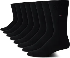 Tommy Hilfiger Men's Cushioned Breathable Stretch Fabric Dress Socks - 8 Pack