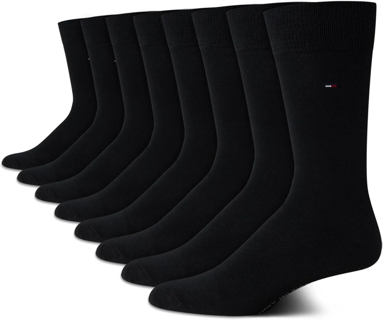 Tommy Hilfiger Men's Cushioned Breathable Stretch Fabric Dress Socks - 8 Pack